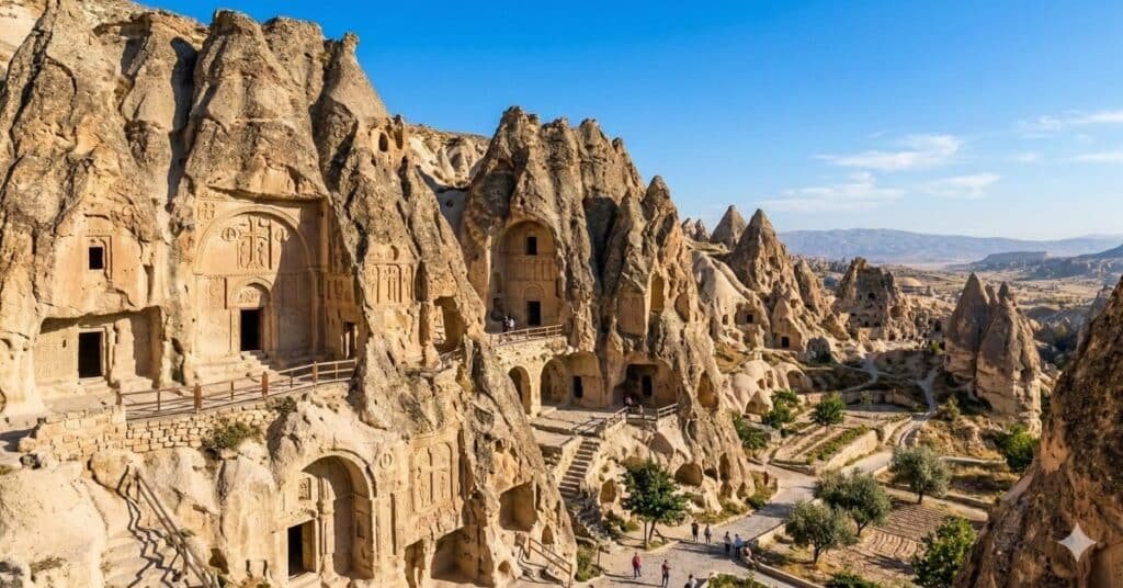 Rock-cut churches at Göreme Open Air Museum Cappadocia